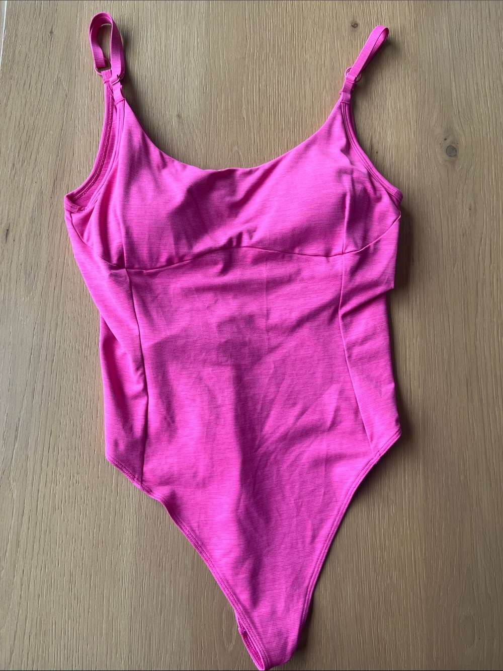 Outdoor Voices Hot Pink Scoop Neck Bodysuit